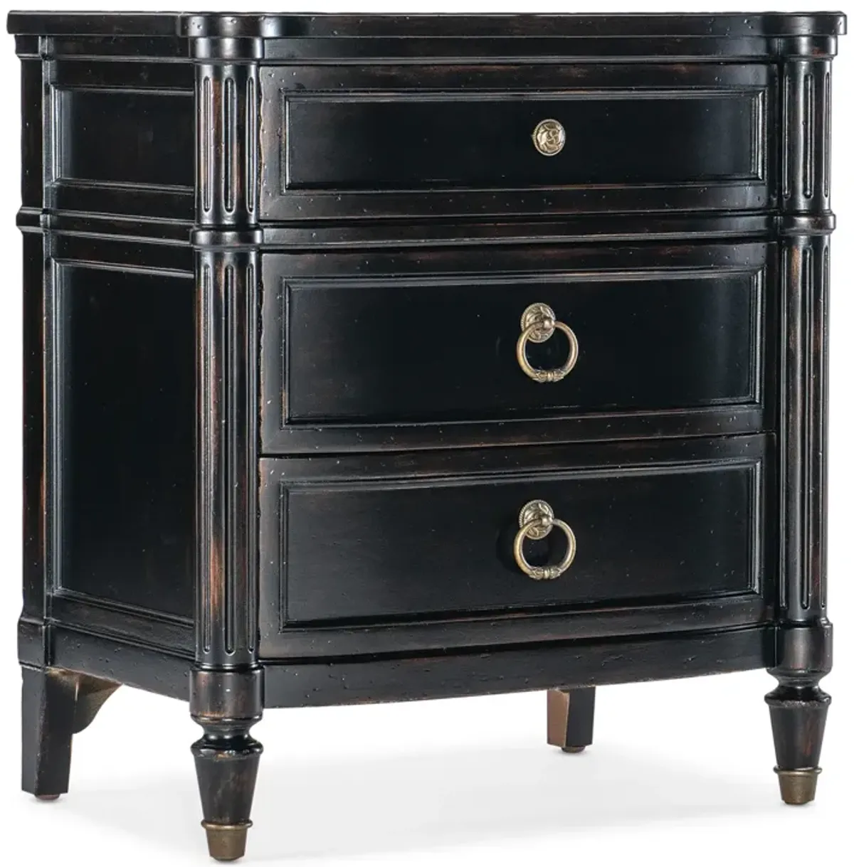 Hooker Furniture Charleston Black 3-Drawer Nightstand