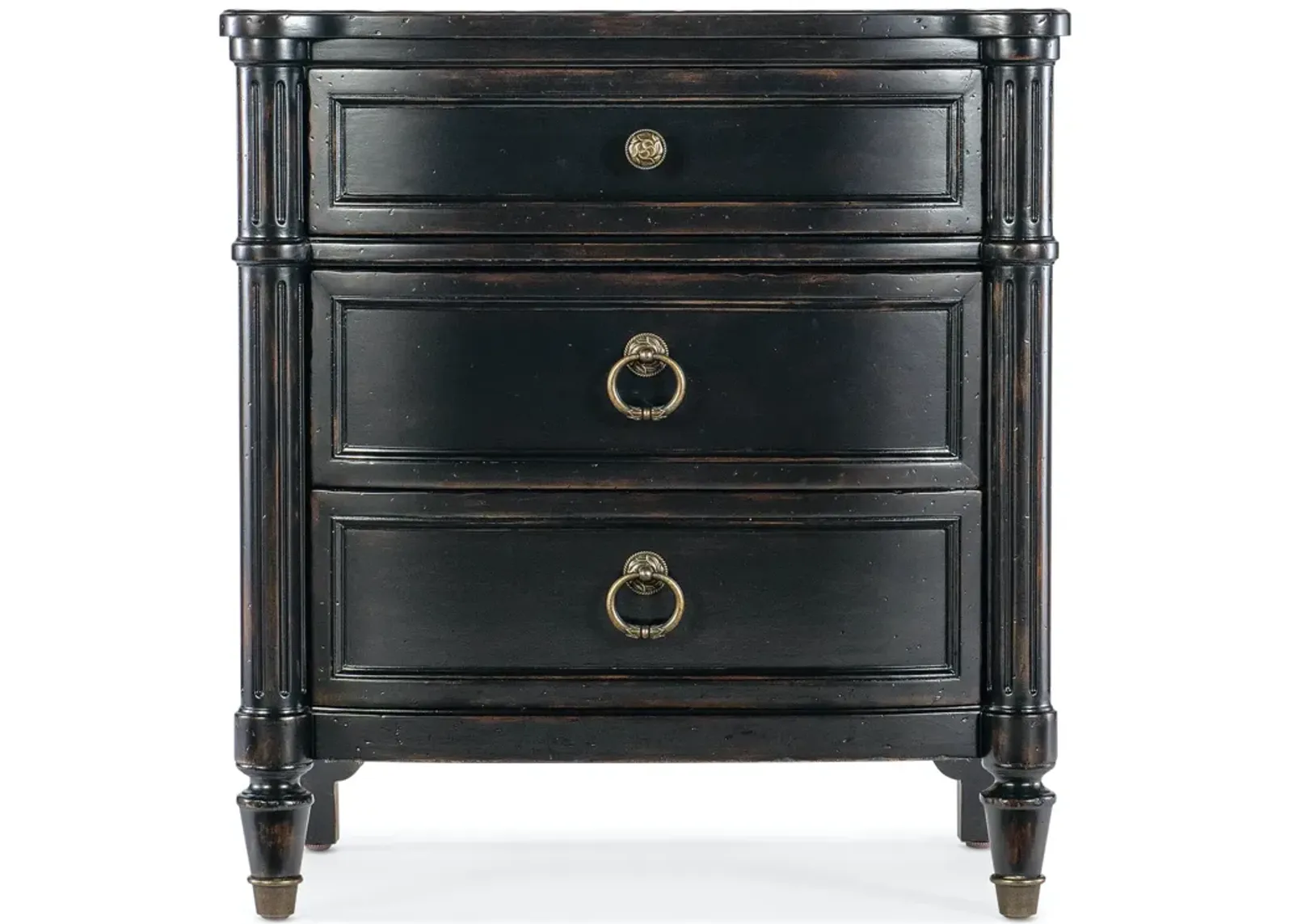 Hooker Furniture Charleston Black 3-Drawer Nightstand