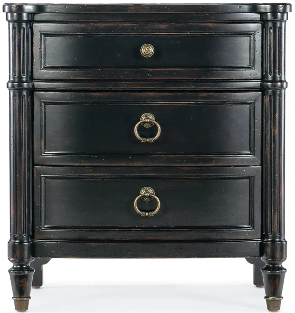 Hooker Furniture Charleston Black 3-Drawer Nightstand