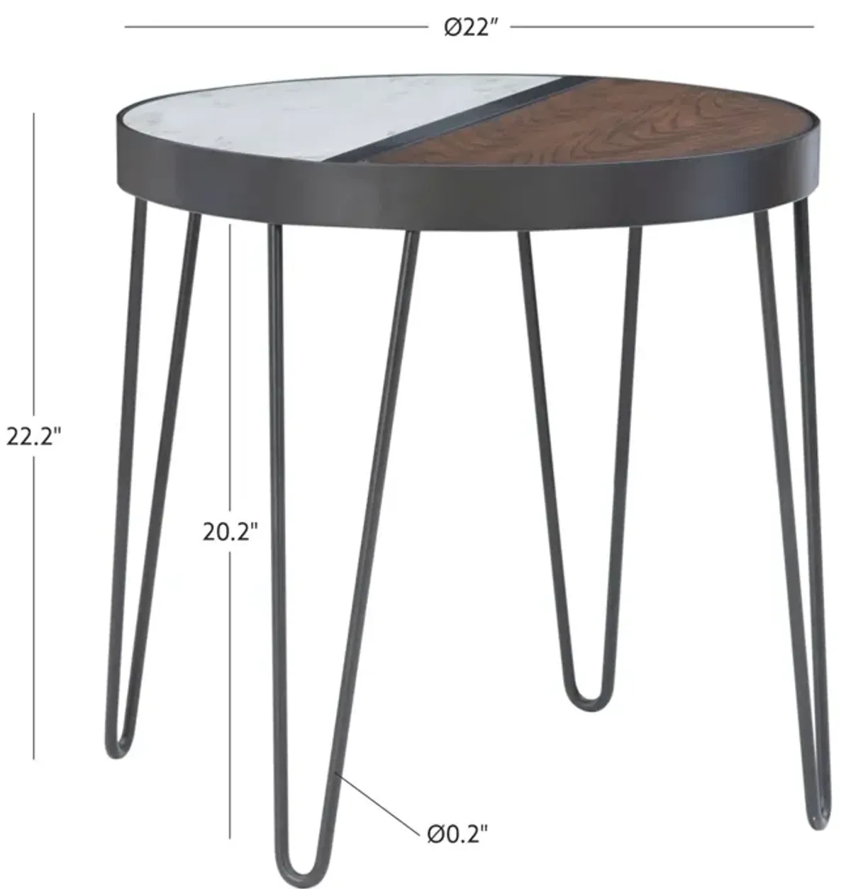 RONIN 2 TONED SIDE TABLE