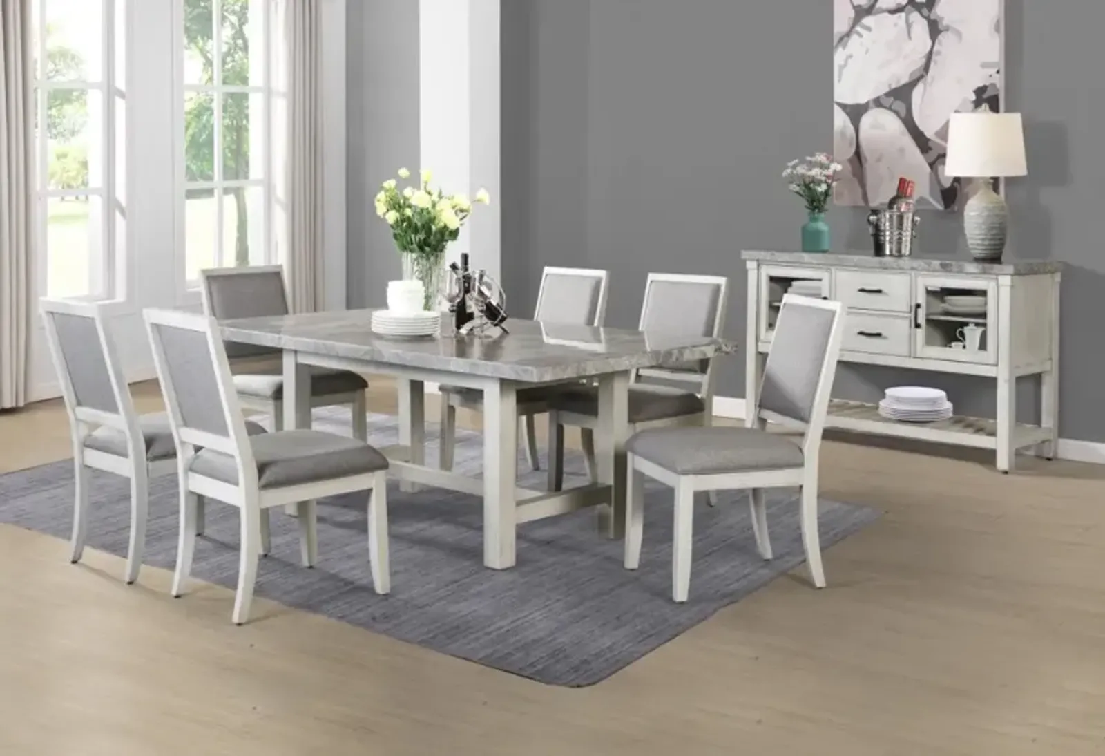 Steve Silver 7-Piece Canova Table & 6 Side Chairs