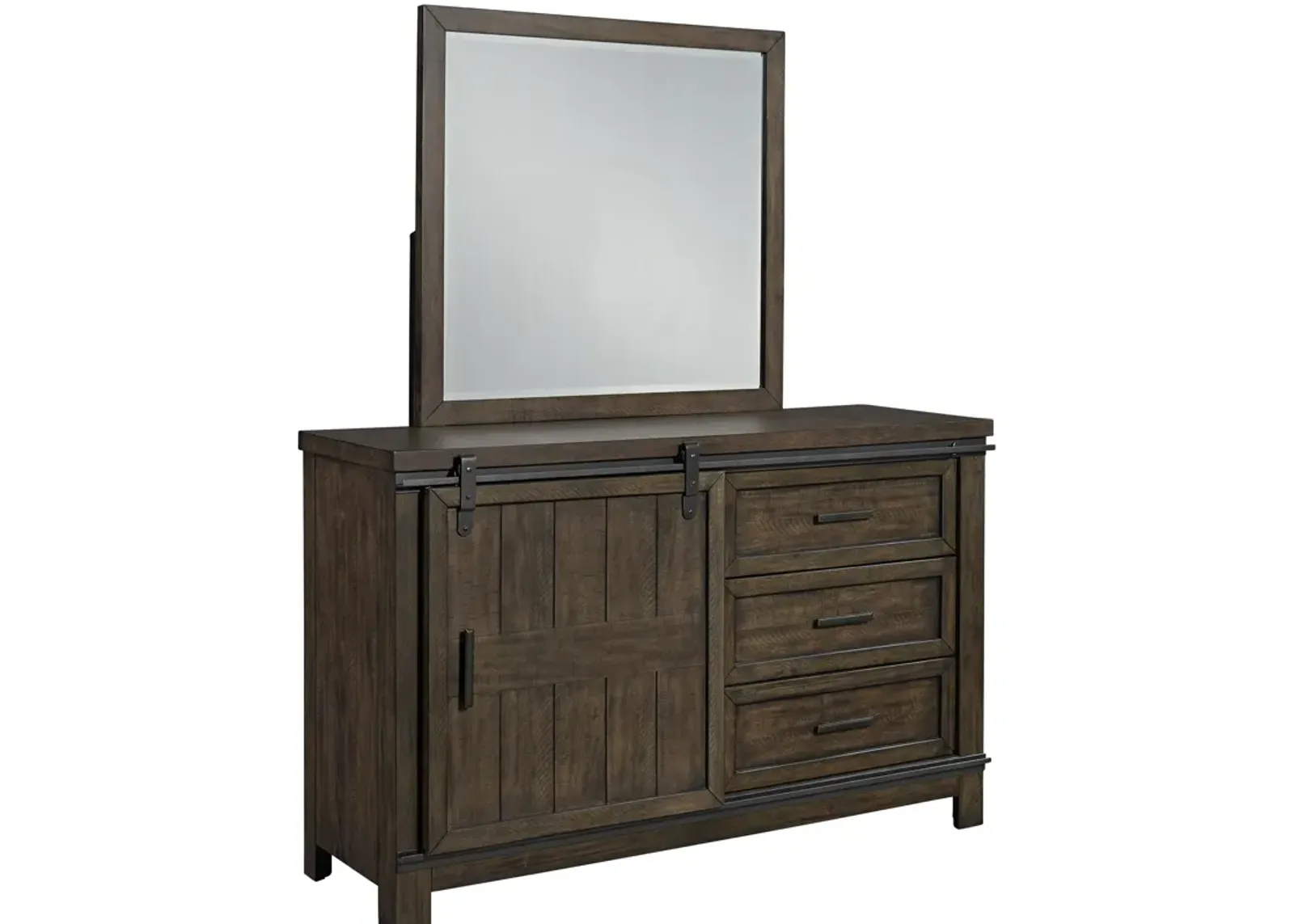 Liberty Furniture Kids/Teens Barn Door Dresser & Mirror Set Thornwood Hills