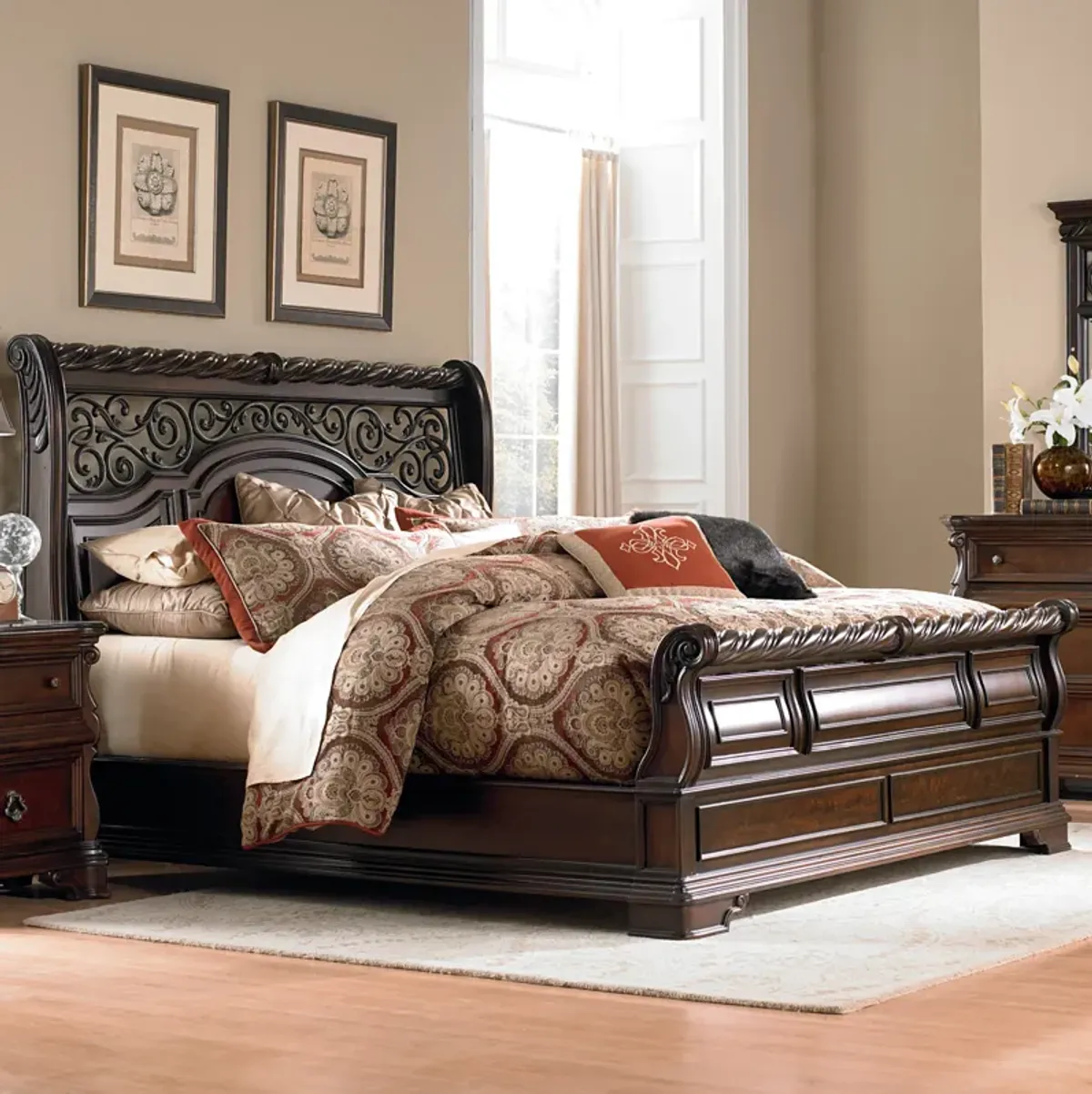 Liberty Furniture Arbor Place Brownstone King Sleigh Bed