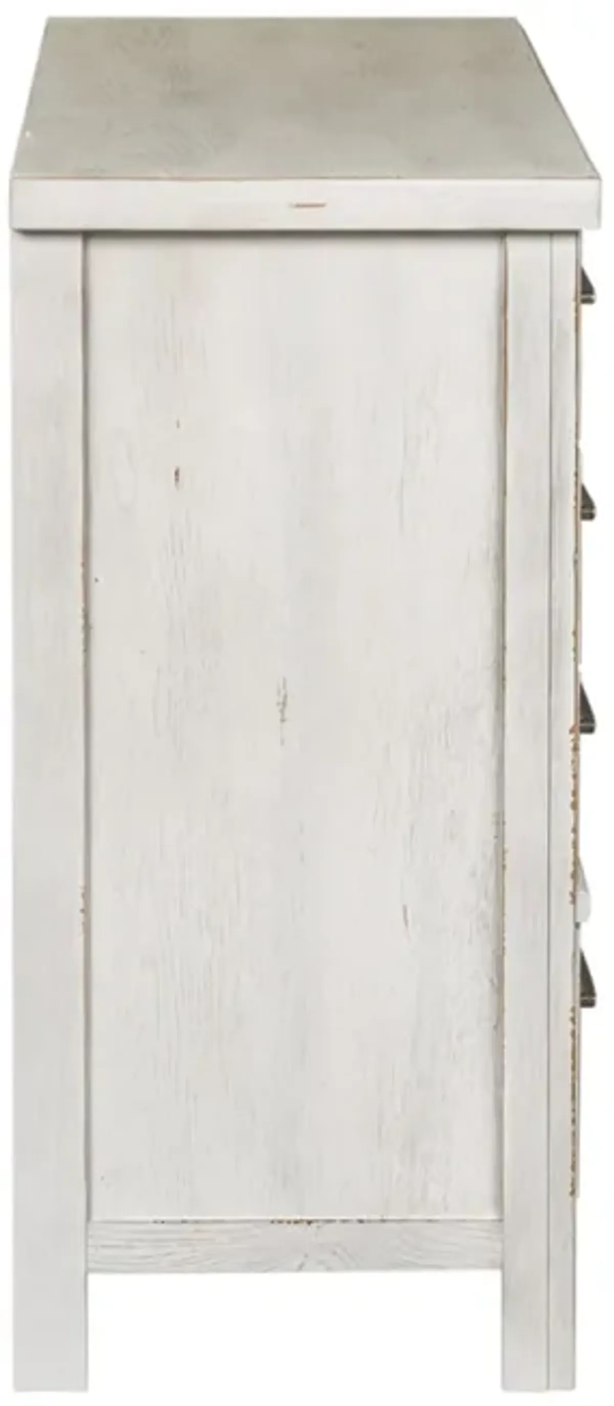 Liberty Furniture Modern Farmhouse White Distressed Wood 8-Drawer Dresser