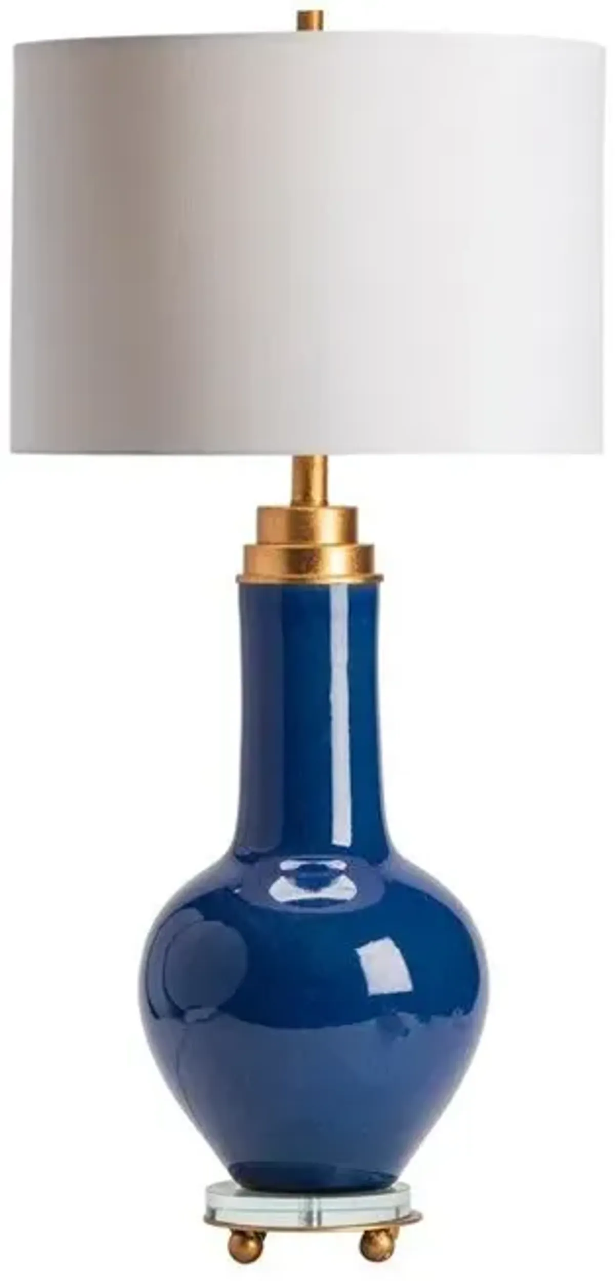 Crestview Penta Blue/White Table Lamp