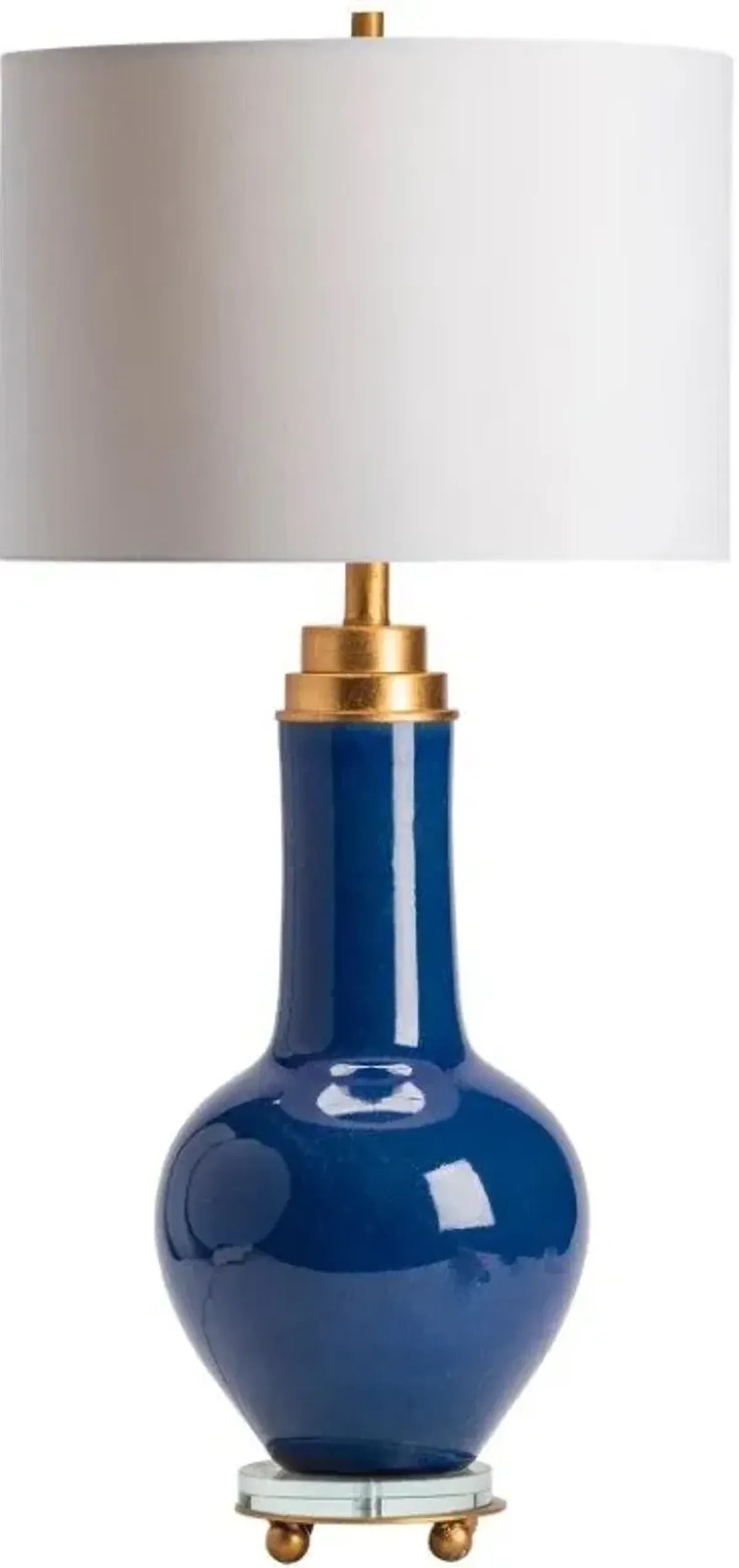 Crestview Penta Blue/White Table Lamp