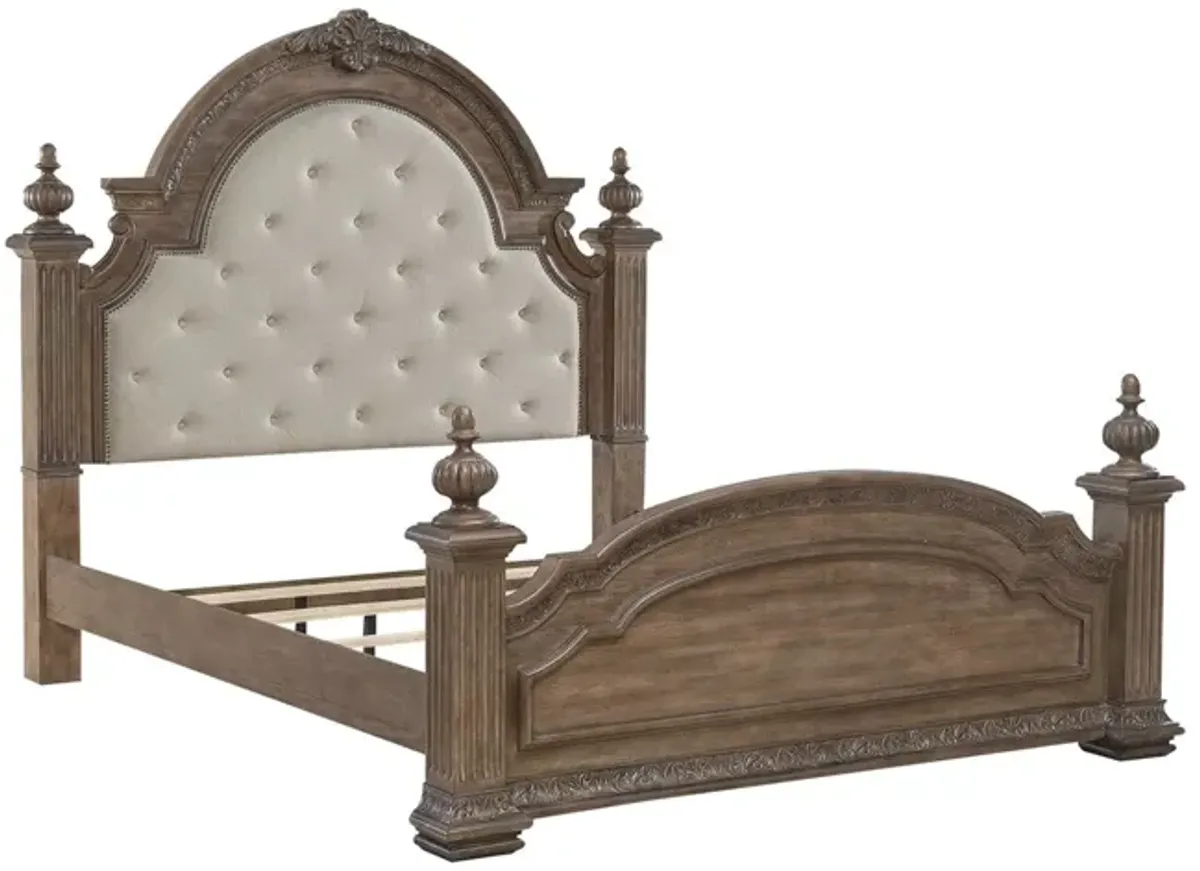 Liberty Furniture Carlisle Court Chestnut Upholstered King Poster Bed