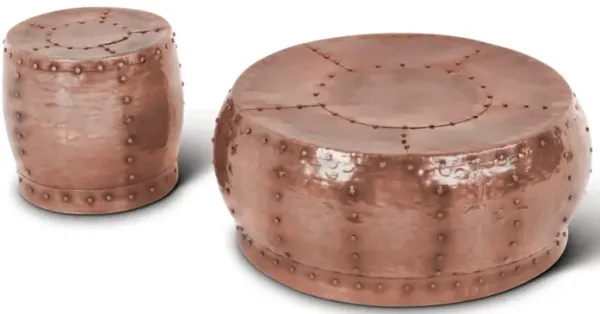 Steve Silver Cooper Hammered Round Cocktail Table