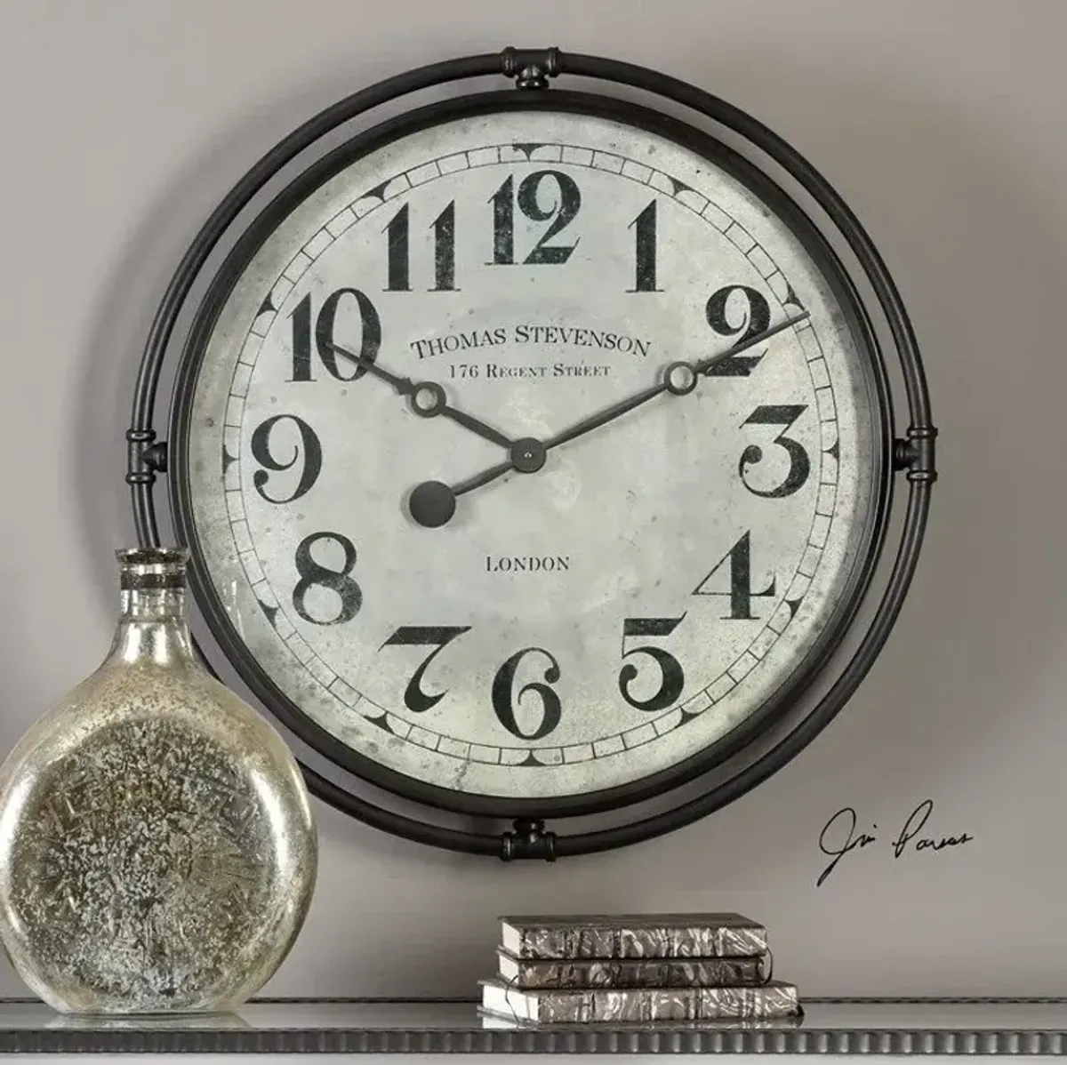 Uttermost By: John Kowalski Nakul Industrial Wall Clock