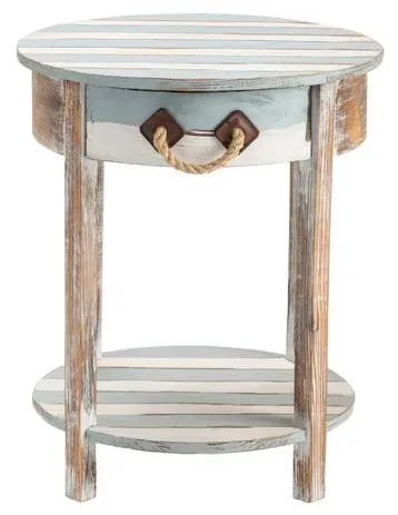 NANTUCKET BLUE & WHITE ACCENT TABLE