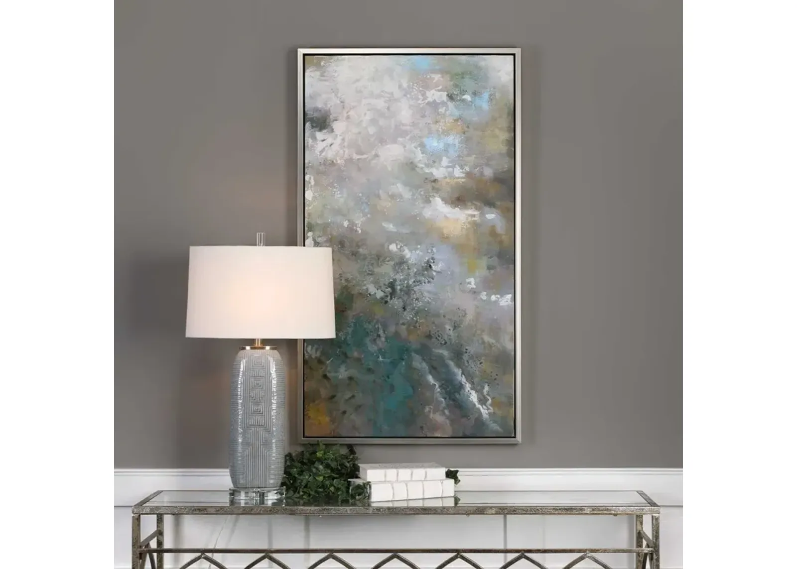 Uttermost Roaring Thunder Gray Modern Wall Art