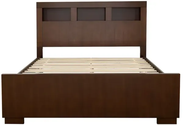 Coaster Jessica California King Led Storage Bookcase Bed Cappuccino
