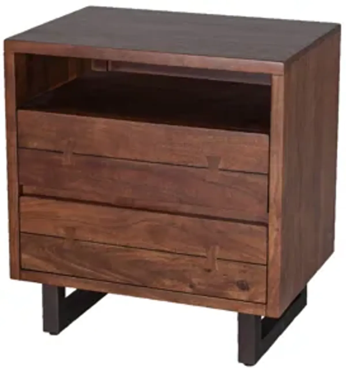 Home Trends Design Aspen Acacia Wood Live Edge Night Chest