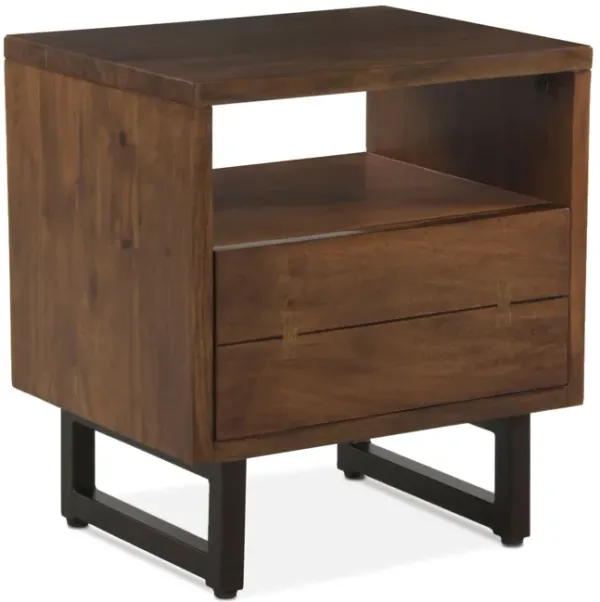 Home Trends Design Aspen Acacia Wood Live Edge Night Chest