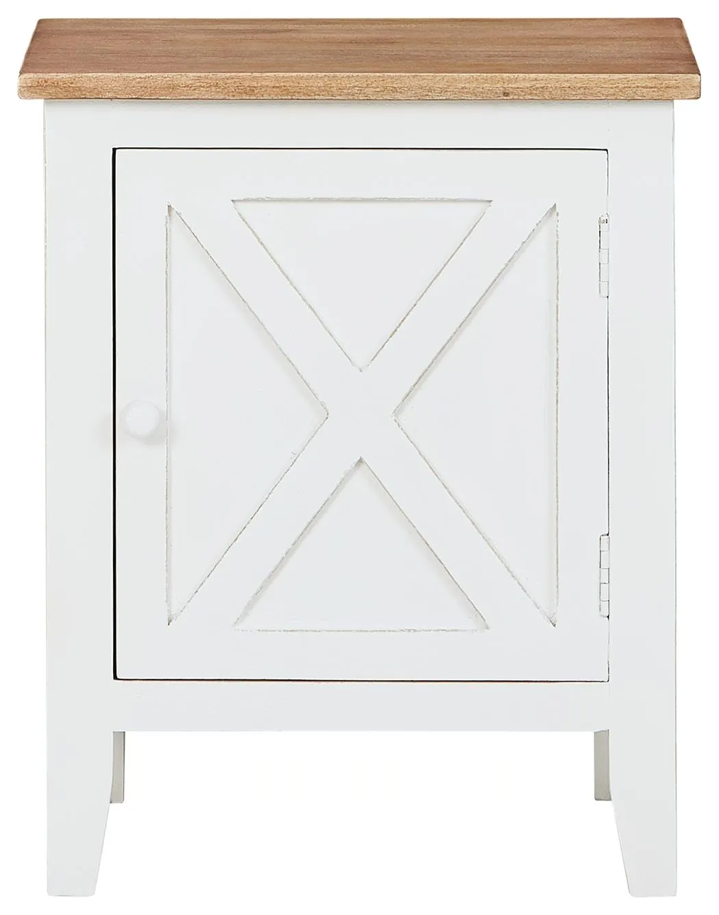 GYLESBURG ACCENT CABINET WHITE/BROWN SIGNATURE DESIGN