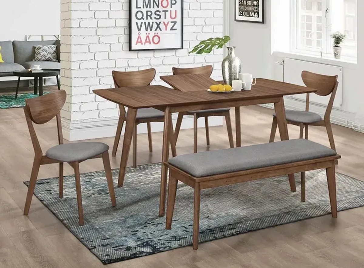 Coaster Alfredo 63 Inch Extension Leaf Dining Table Natural Walnut