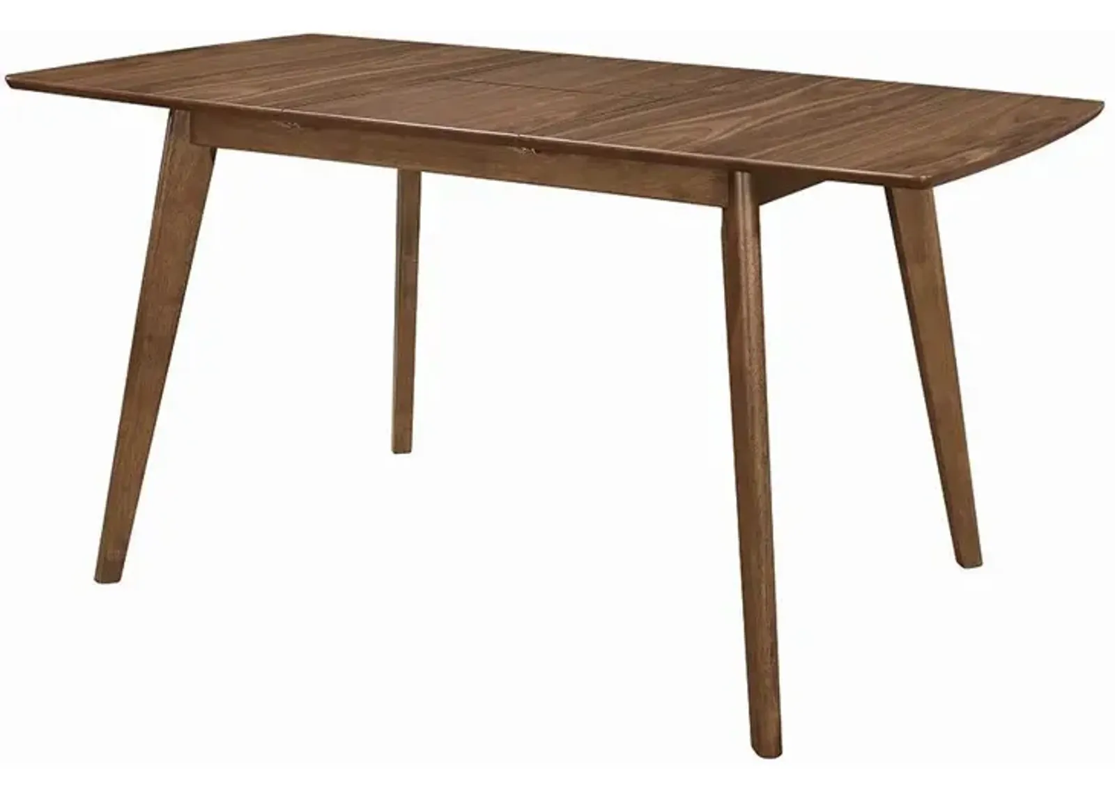 Coaster Alfredo 63 Inch Extension Leaf Dining Table Natural Walnut