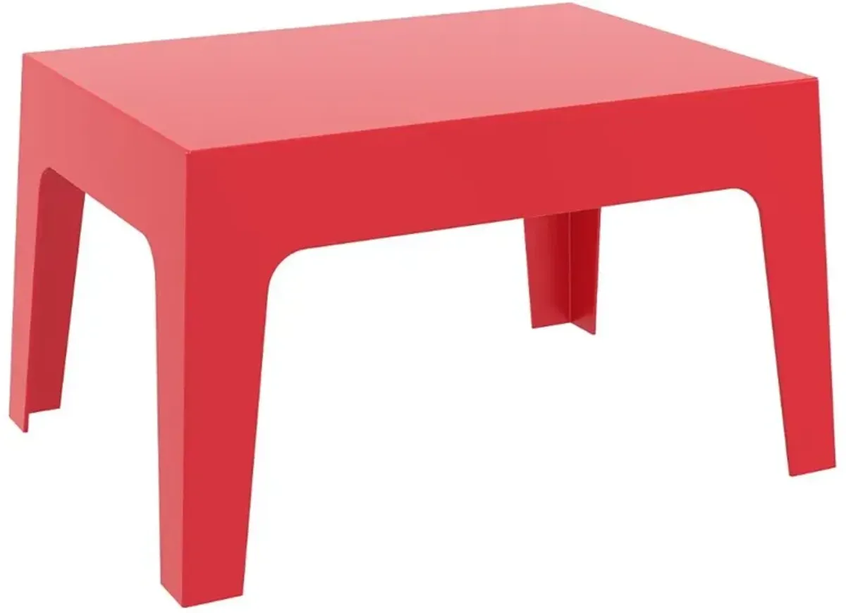 Compamia Box Resin Outdoor Coffee Table Red