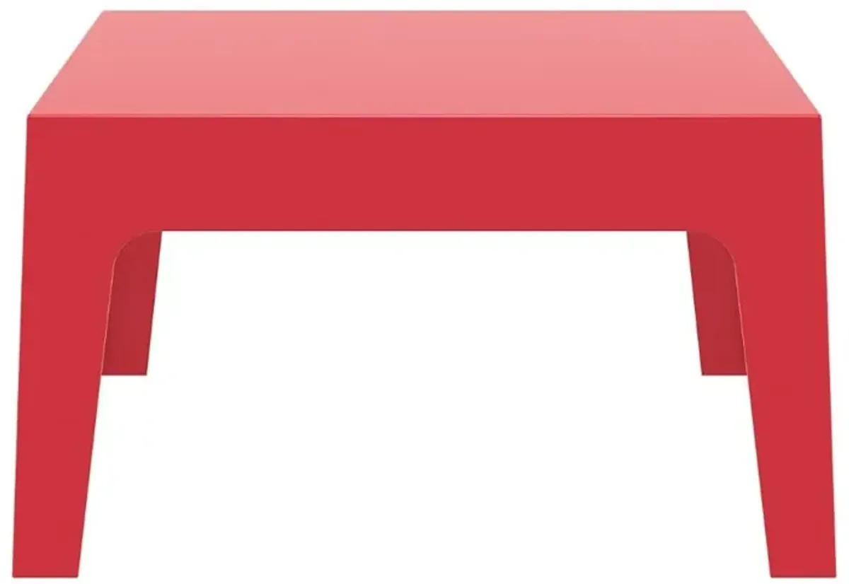 Compamia Box Resin Outdoor Coffee Table Red