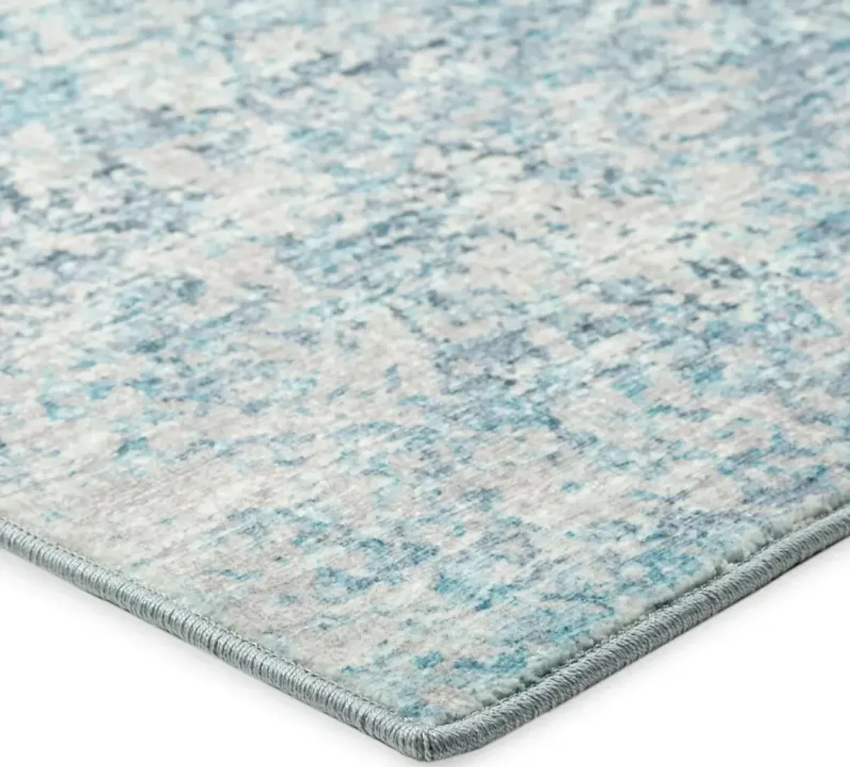 Dalyn Frosty Morning Abstract 5'X8' Area Rug in Light Blue & White
