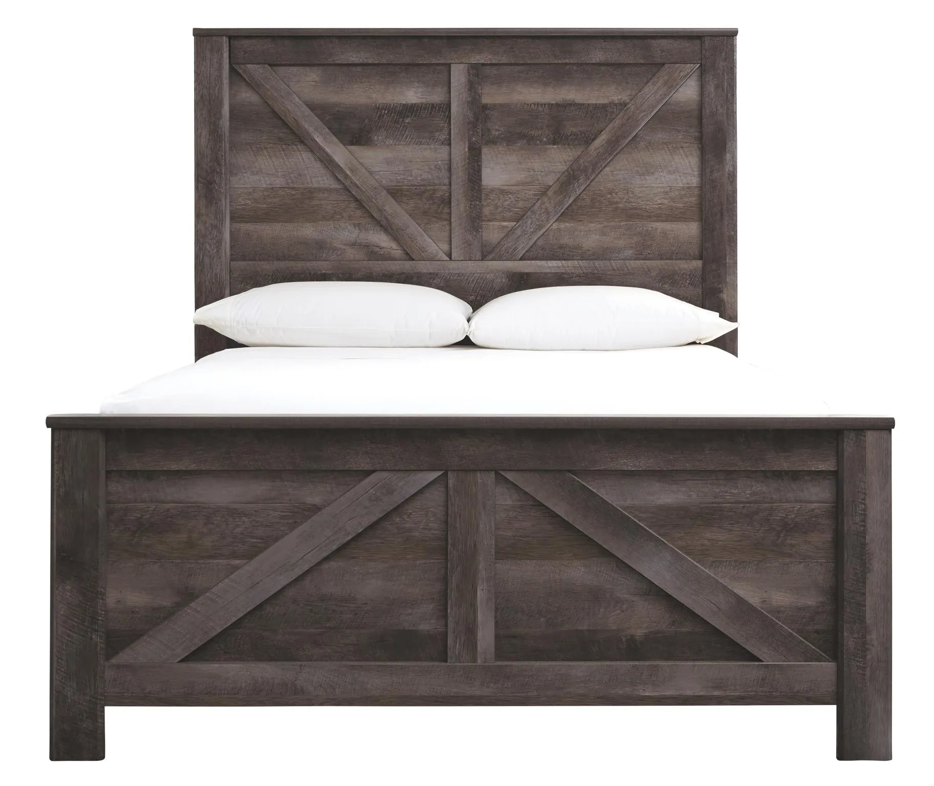 WYNNLOW QUEEN CROSSBUCK PANEL BED GRAY SIGNATURE DESIGN