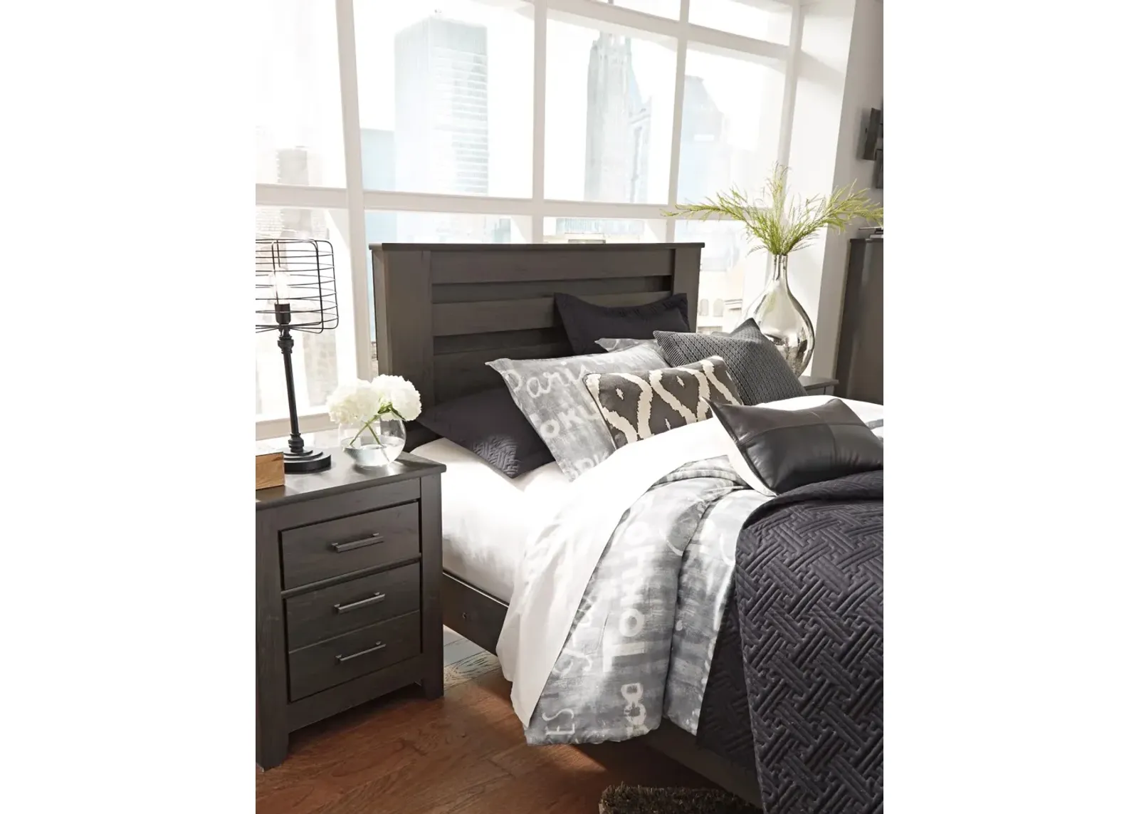 Ashley Brinxton Panel Charcoal California King/King Headboard