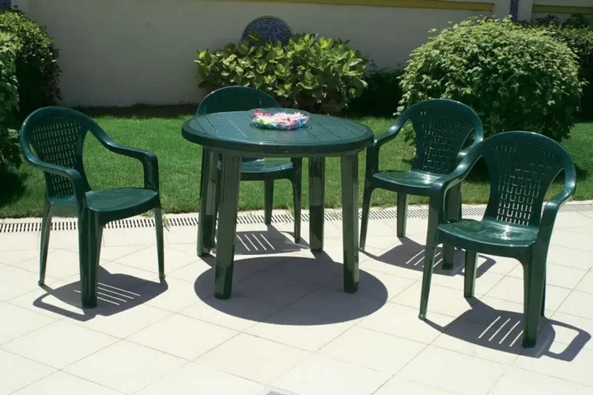 Compamia 35.5 Inch Sunny Resin Outdoor Round Dining Table Green