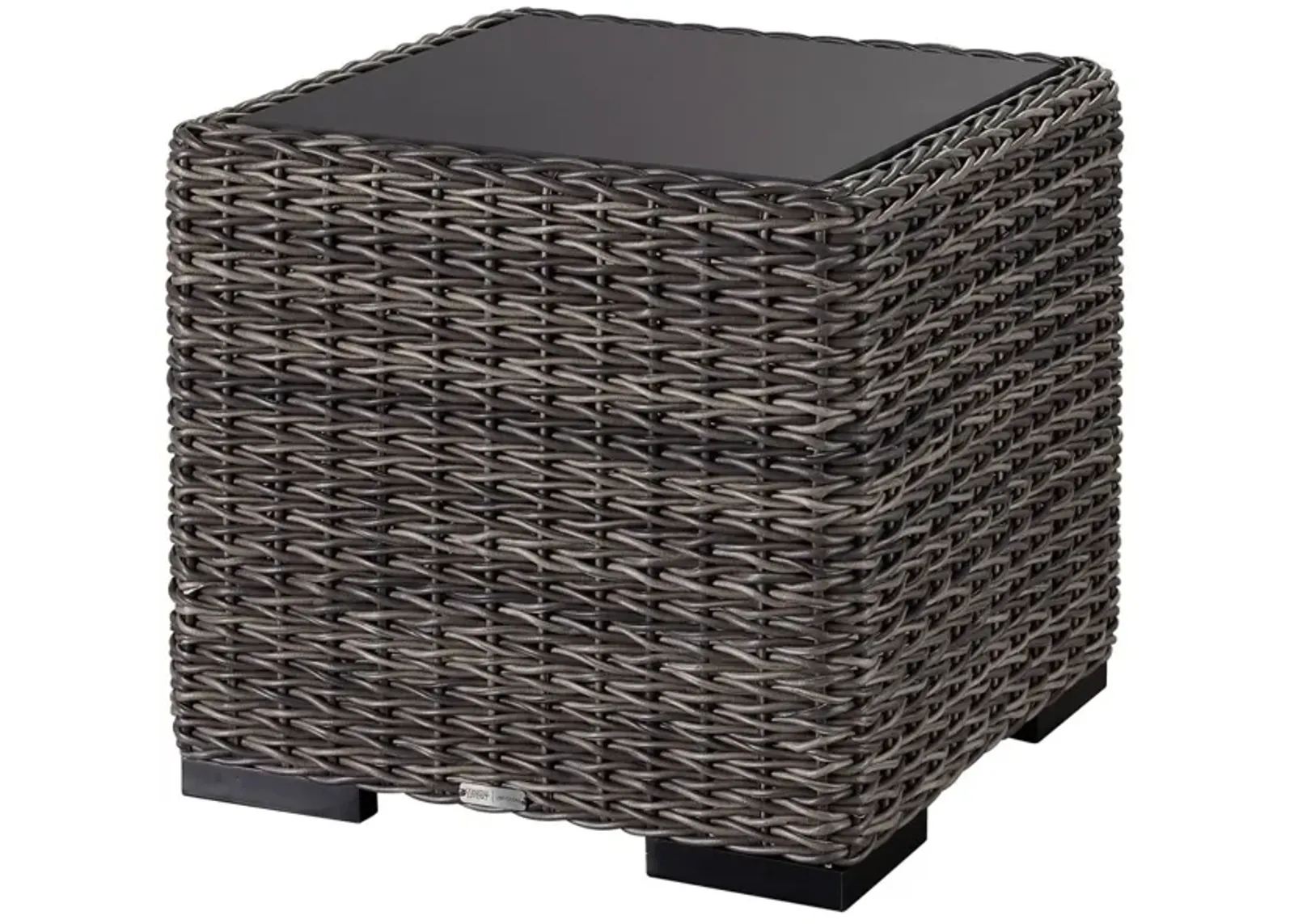 Universal Coastal Living Outdoor Montauk Black/Gray Square End Table