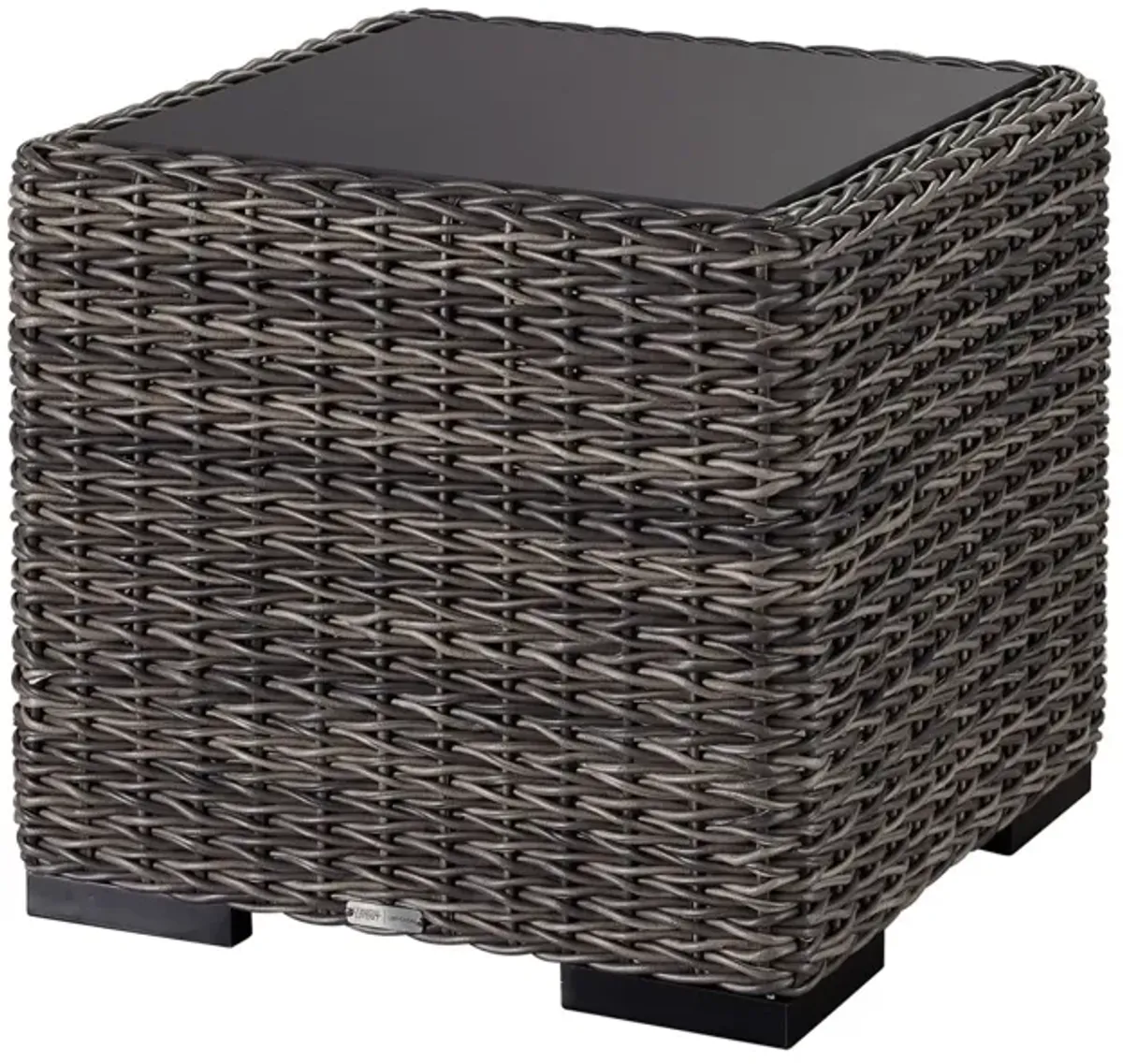 Universal Coastal Living Outdoor Montauk Black/Gray Square End Table