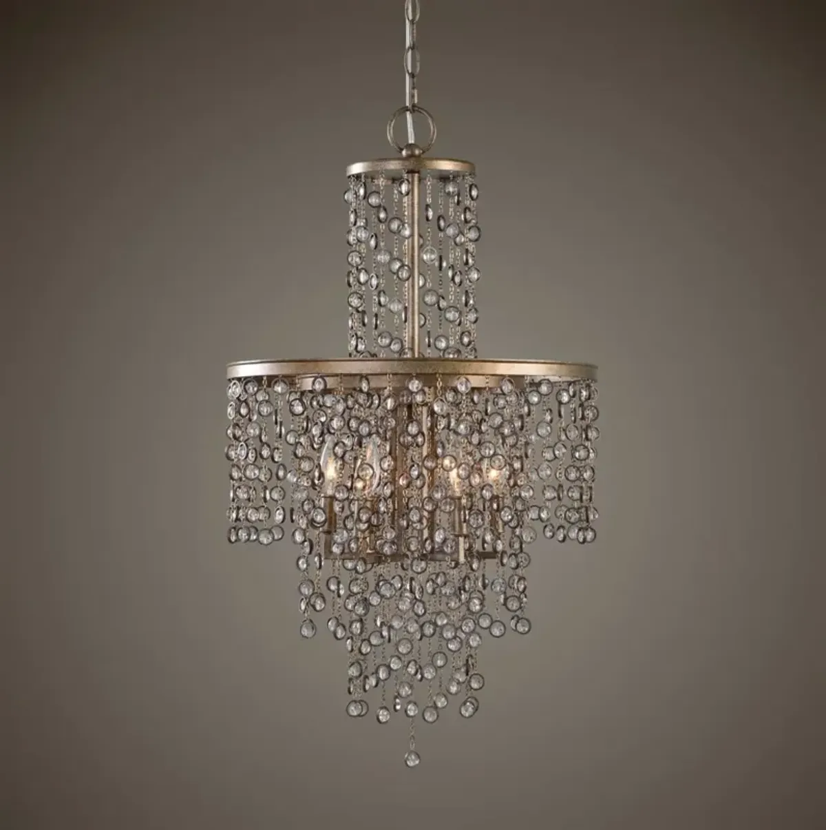 Uttermost Valka 6-Light Silver Crystal Chandelier
