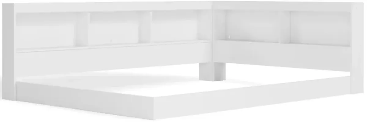 Ashley Piperton Matte White Full Bookcase Storage Bed