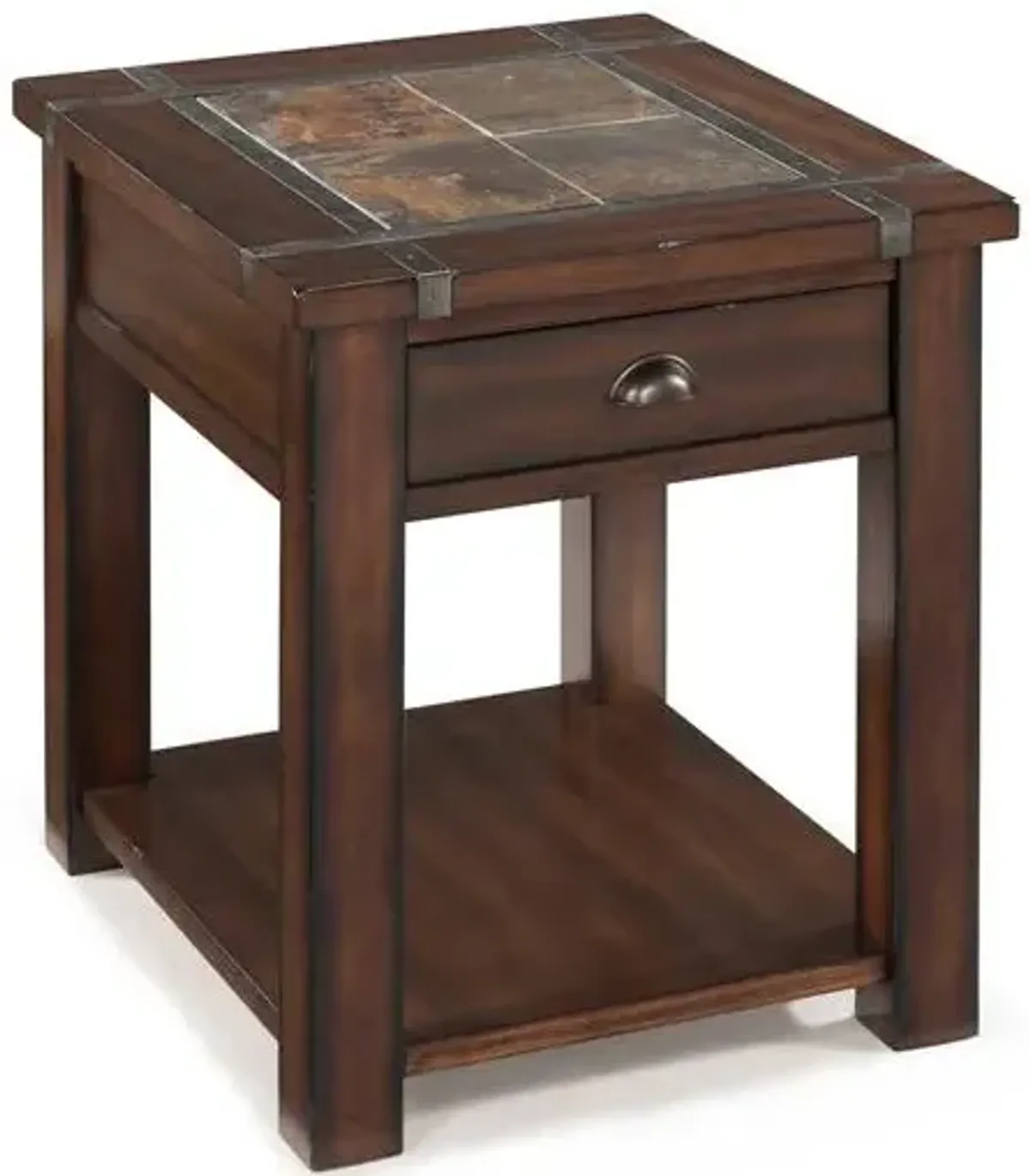 Magnussen Roanoke Cherry Wood Rectangular 1-Drawer End Table