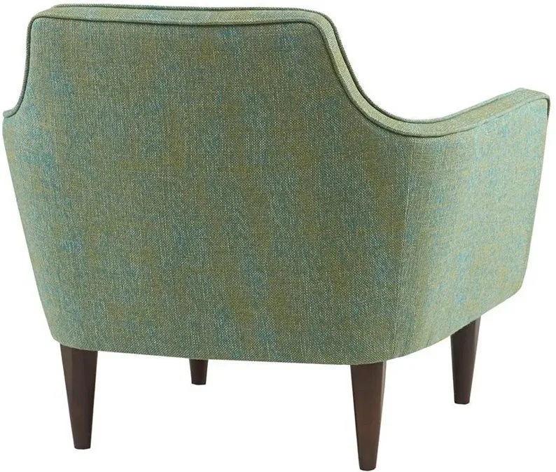 MADISON PARK BLUE-GREEN CRUZ MID CENTURY ACCENT CHAIR