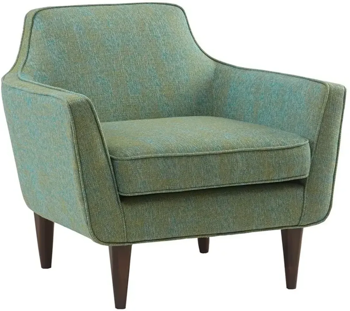 MADISON PARK BLUE-GREEN CRUZ MID CENTURY ACCENT CHAIR