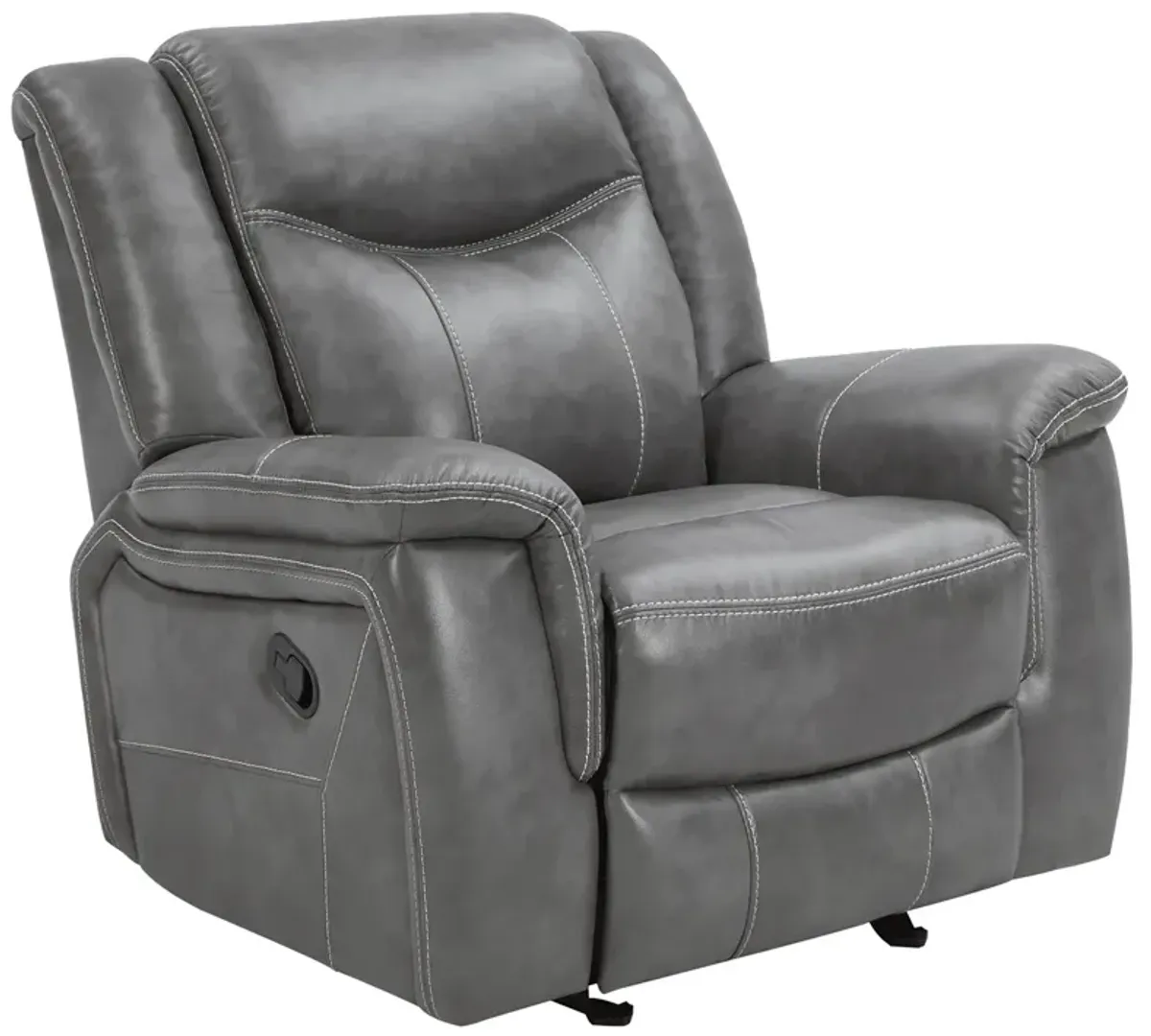 Coaster Conrad Upholstered Padded Arm Glider Recliner Grey