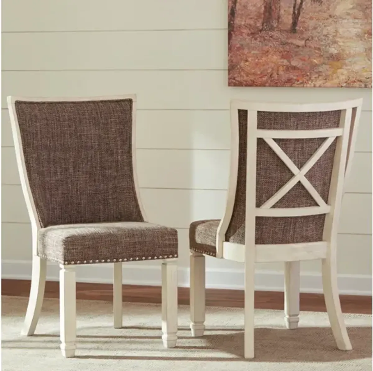 Ashley Bolanburg Two-Tone Contoured Dining Room Chair