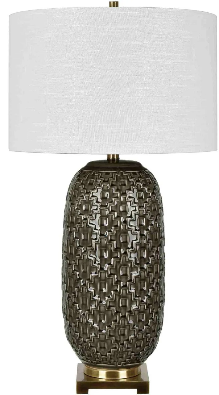 KORBEL CHAMPAGNE GREY TABLE LAMP