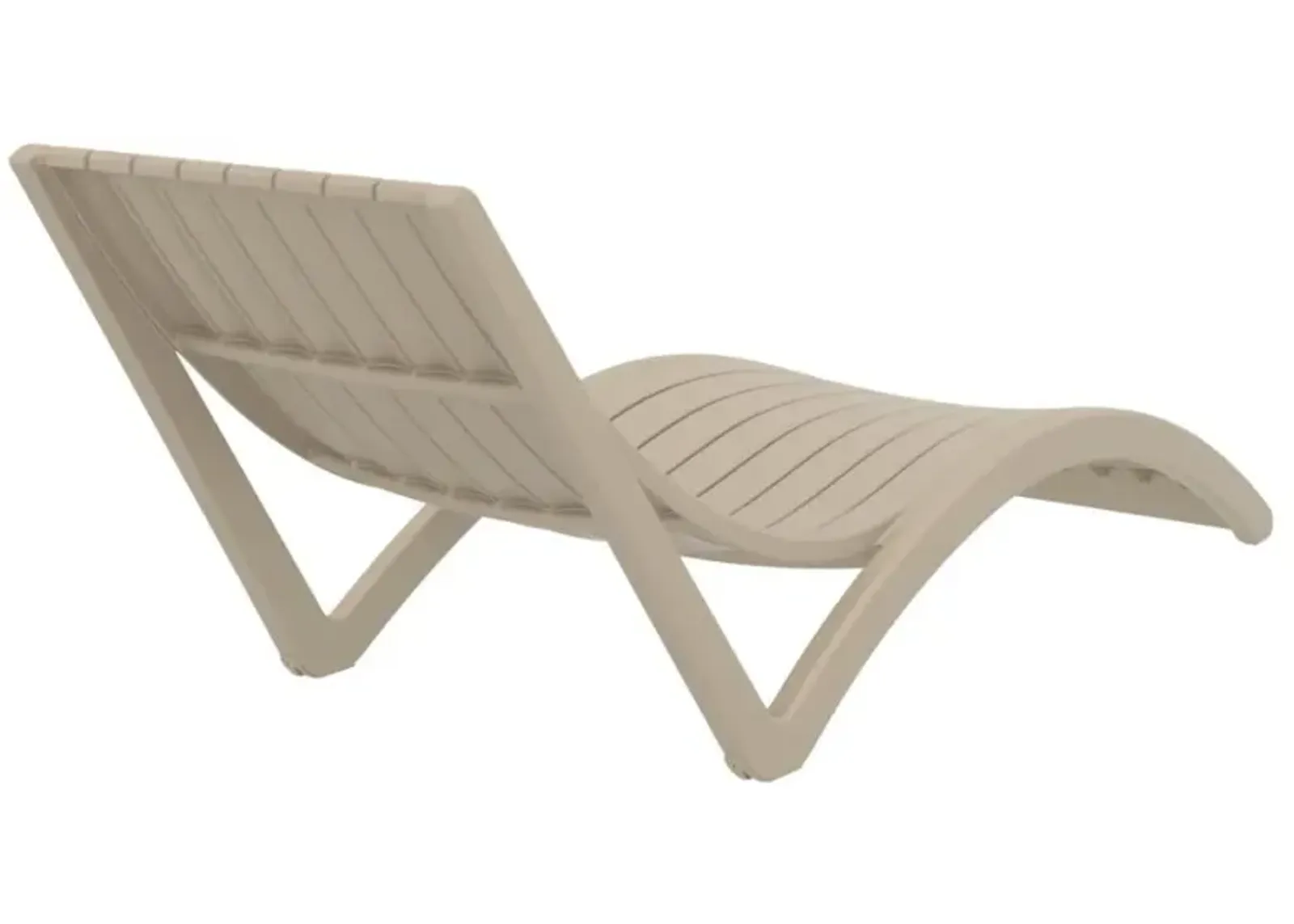 Compamia Slim Pool Chaise Sun Lounge Chair Taupe