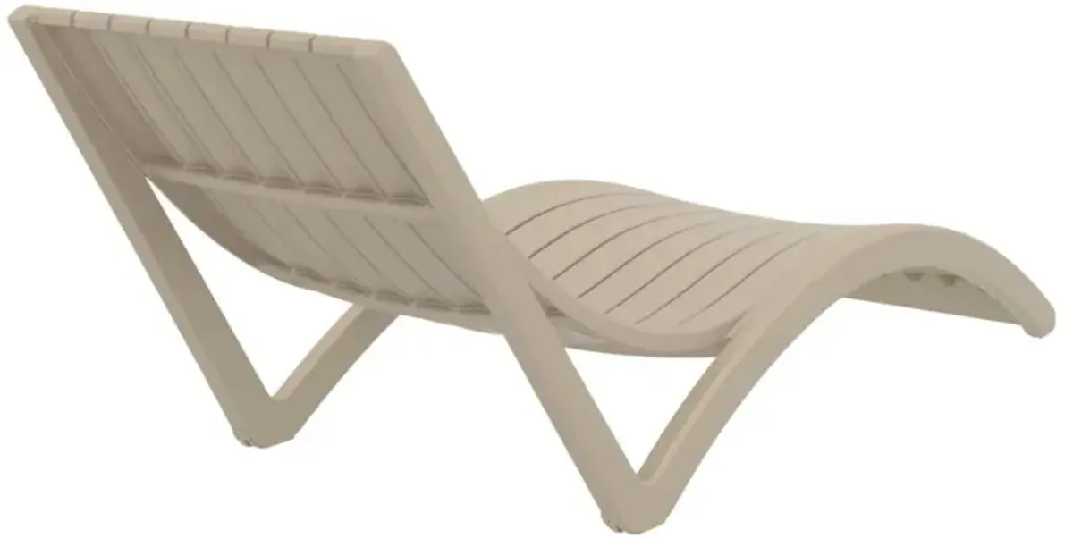 Compamia Slim Pool Chaise Sun Lounge Chair Taupe