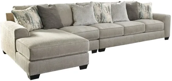 Ashley Ardsley 3-Piece Sectional with Chaise Left-Arm Facing Pewter