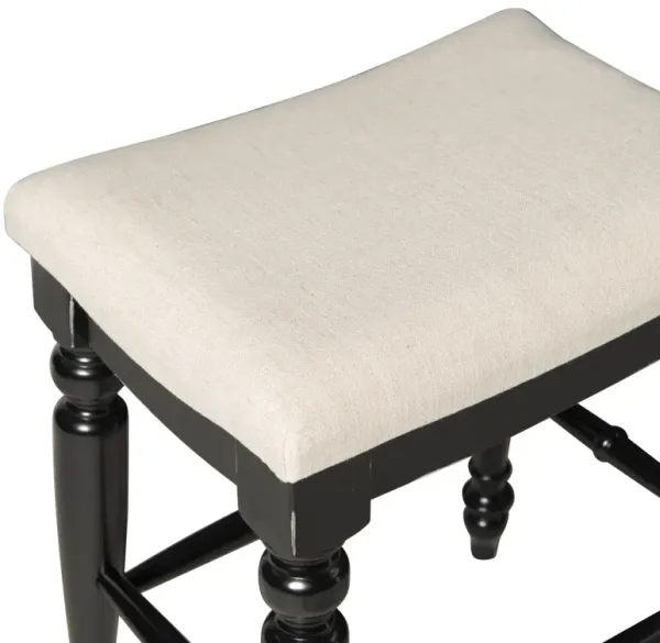 Linon Marino Black Backless Counter Stool