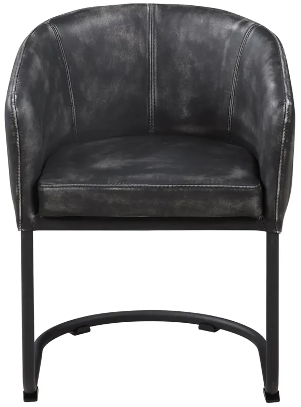 Coaster Banner Leatherette Upholstered Dining Arm Chair Anthracite