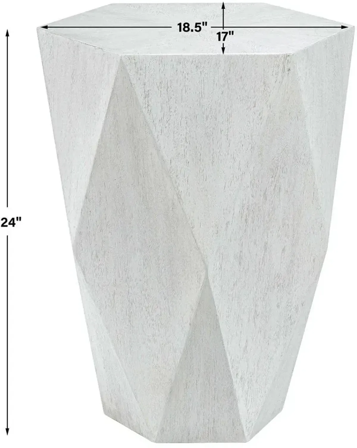 Uttermost Volker Fresh White Side Table