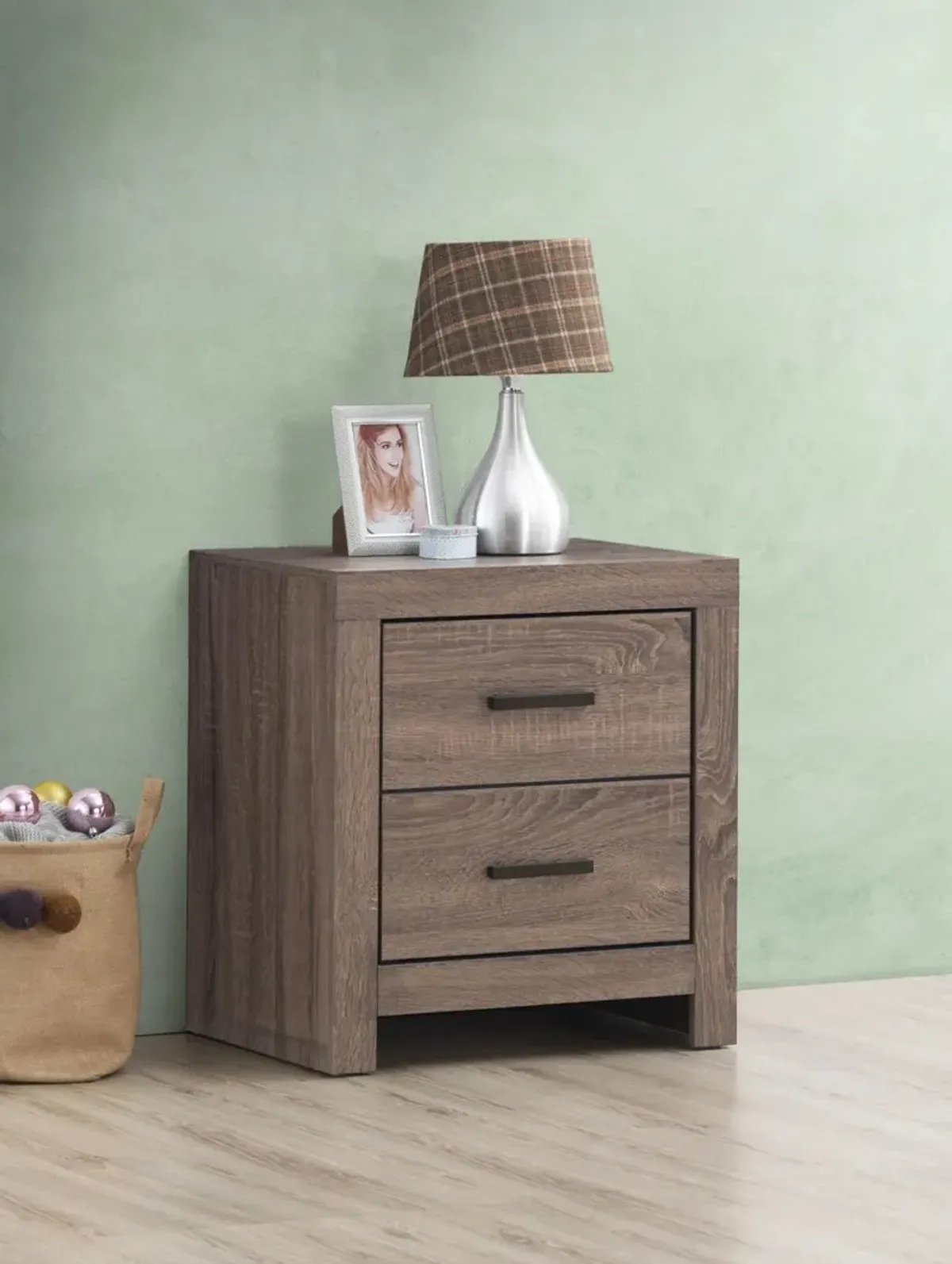 Coaster Brantford 2-Drawer Nightstand Barrel Oak