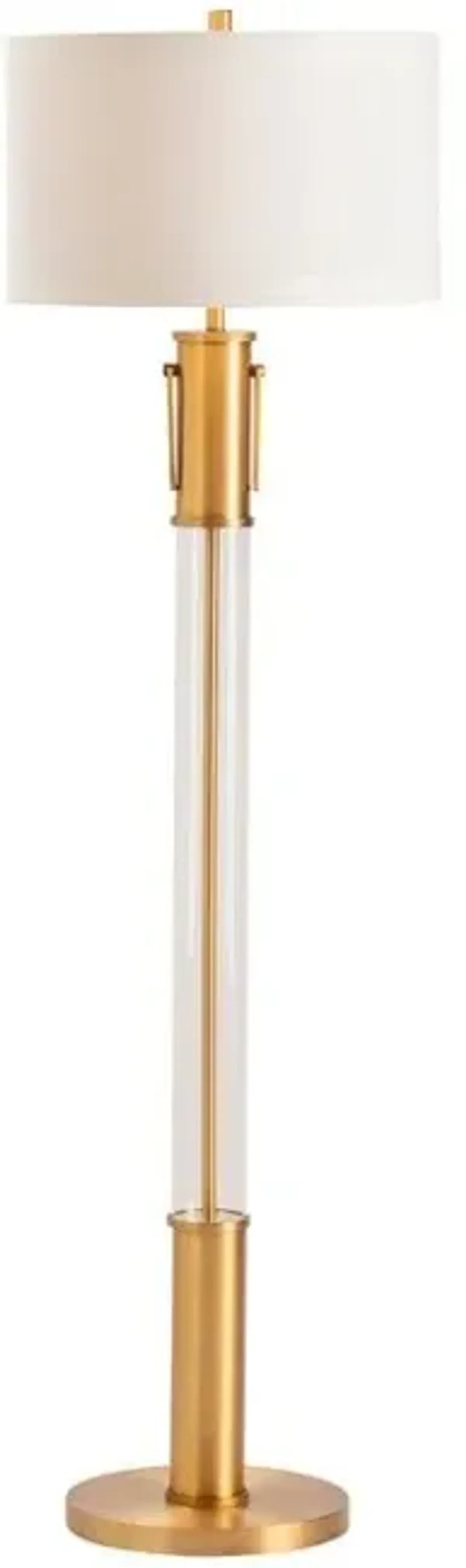 Crestview Demille Gold Column Floor Lamp