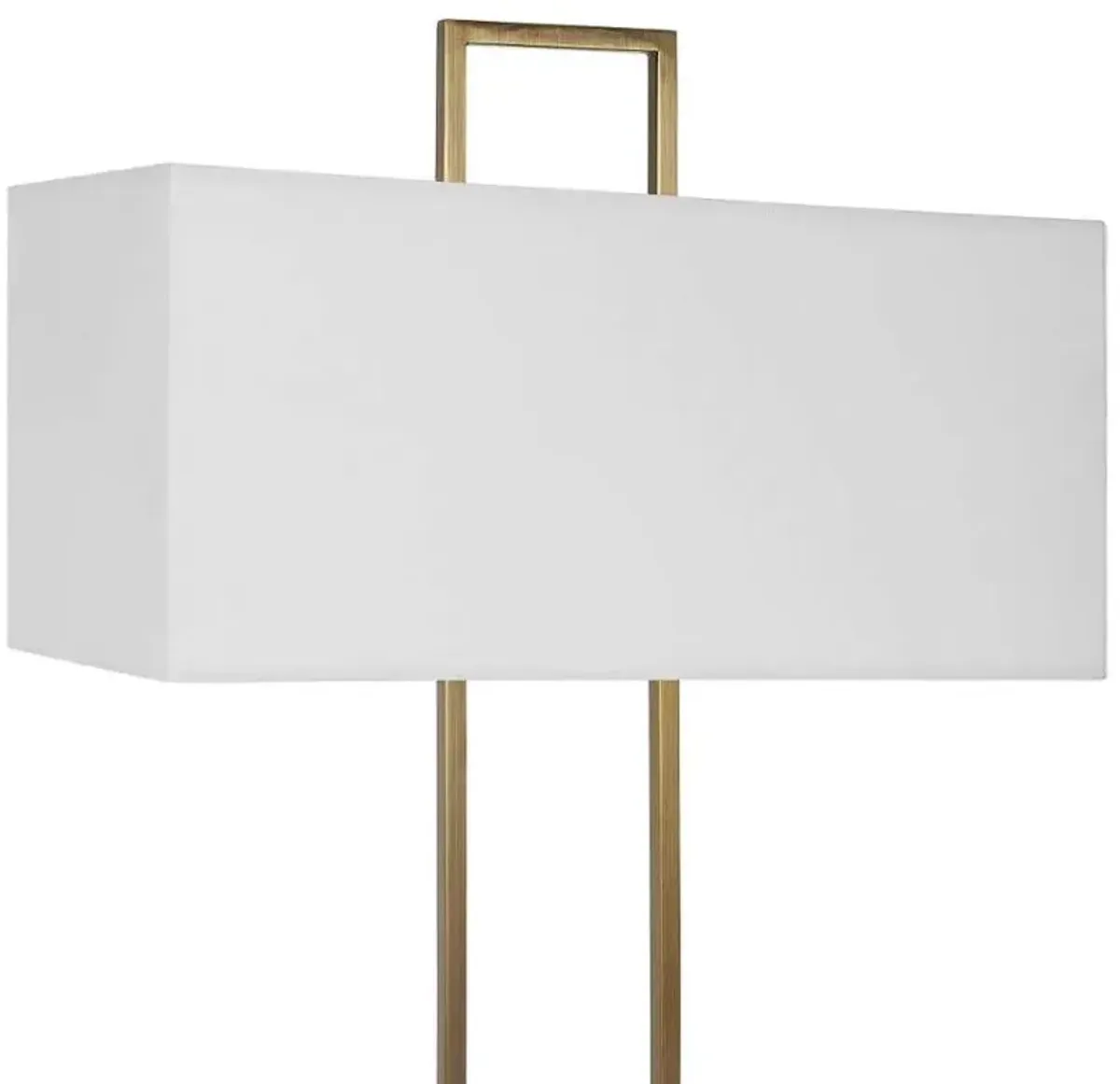 Uttermost Column Gold/White Table Lamp