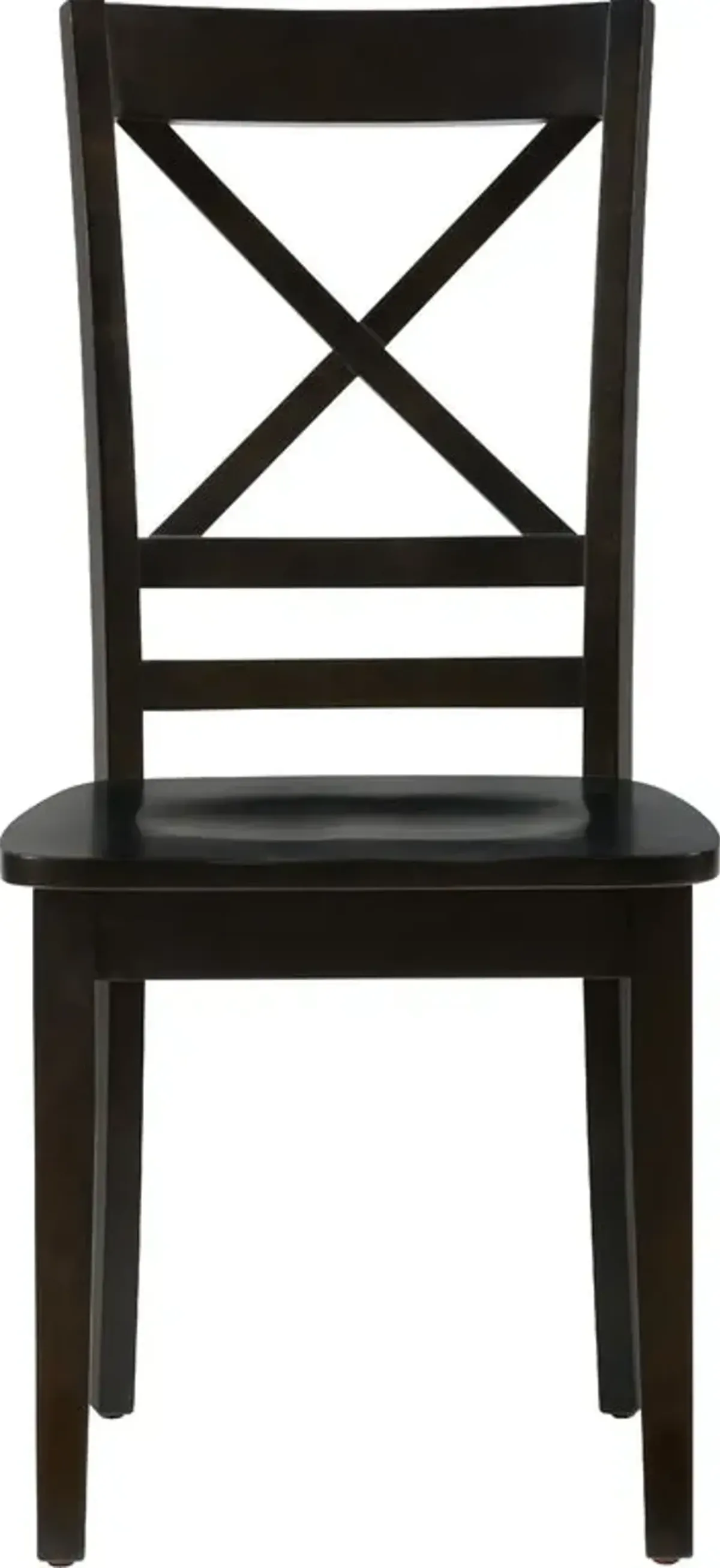 Jofran Simplicity X-Back Side Chair in Espresso