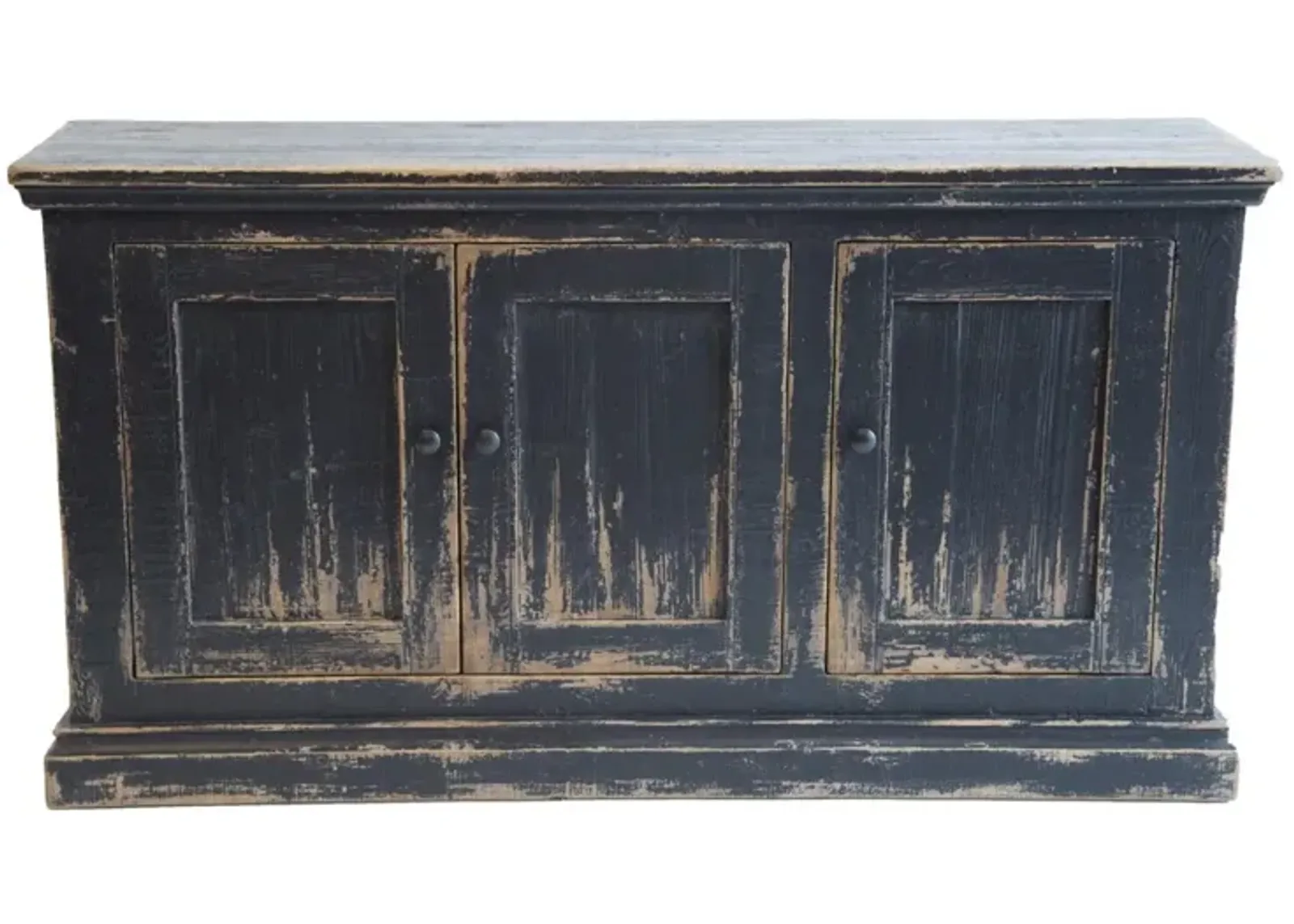 ANTIQUE BLACK MIMI 3-DOOR CABINET