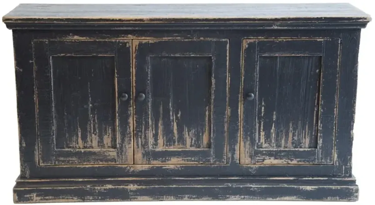 ANTIQUE BLACK MIMI 3-DOOR CABINET