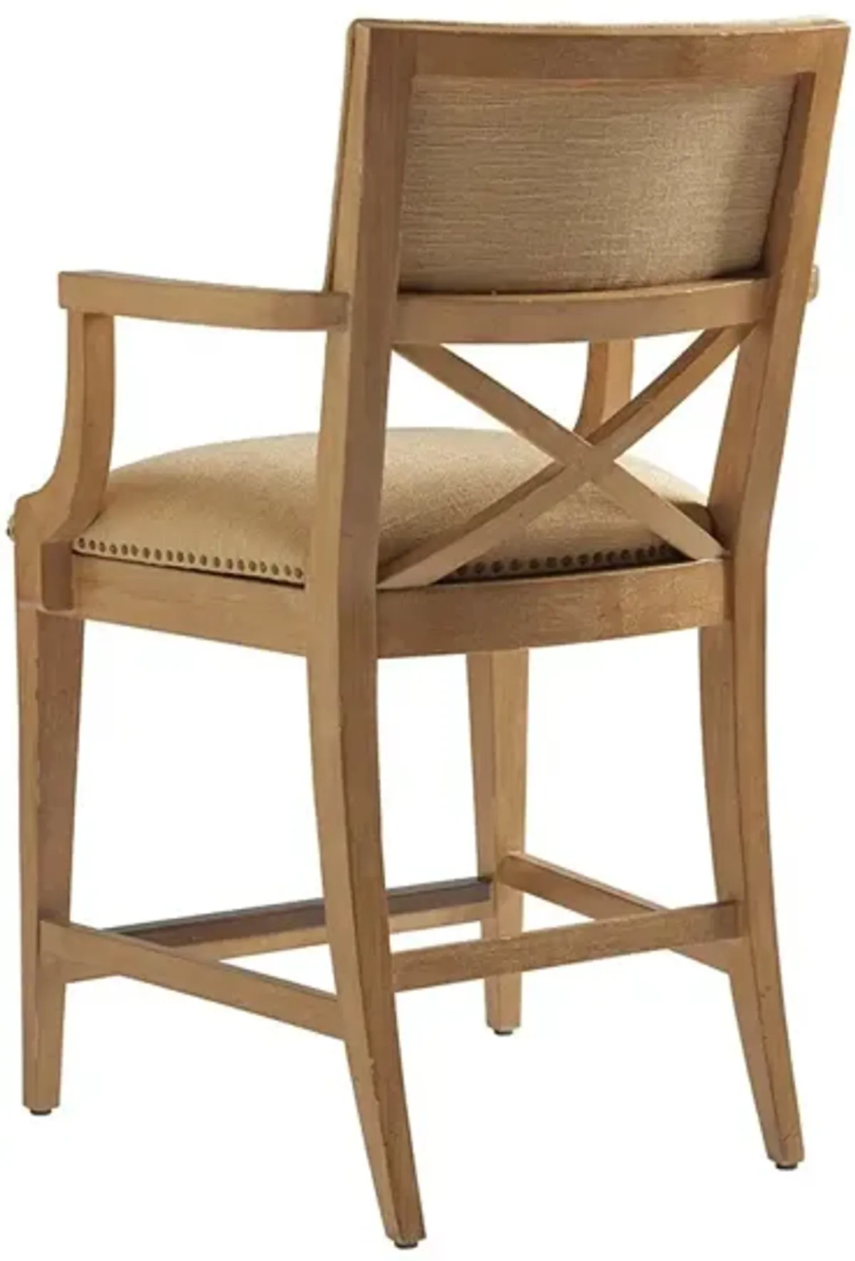 Tommy Bahama Home by Lexington Los Altos Bar & Counter Stool Wood/Upholstered in Brown/Yellow